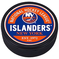 New York Islanders - Textured Block Logo Puck