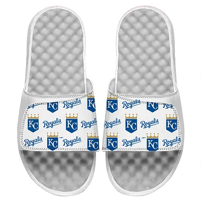 Men's ISlide White Kansas City Royals Loudmouth Logo Slide Sandals