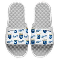Men's ISlide White Kansas City Royals Loudmouth Logo Slide Sandals