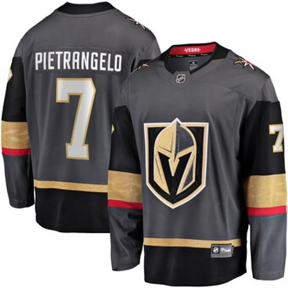 Men's Fanatics Alex Pietrangelo Gray Vegas Golden Knights Home - Breakaway Player Jersey