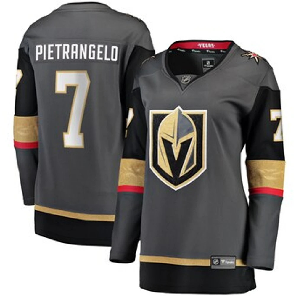 Women's Fanatics Alex Pietrangelo Gray Vegas Golden Knights Home - Breakaway Player Jersey