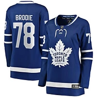 Women's Fanatics TJ Brodie Blue Toronto Maple Leafs Home - Breakaway Player Jersey