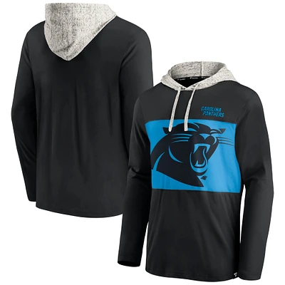 Men's Fanatics Black Carolina Panthers Team - Long Sleeve Hoodie T-Shirt