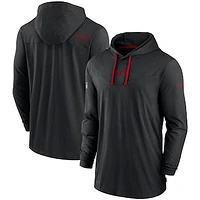 Men's Nike Black Atlanta Falcons Sideline Performance Hoodie Tri-Blend Long Sleeve T-Shirt