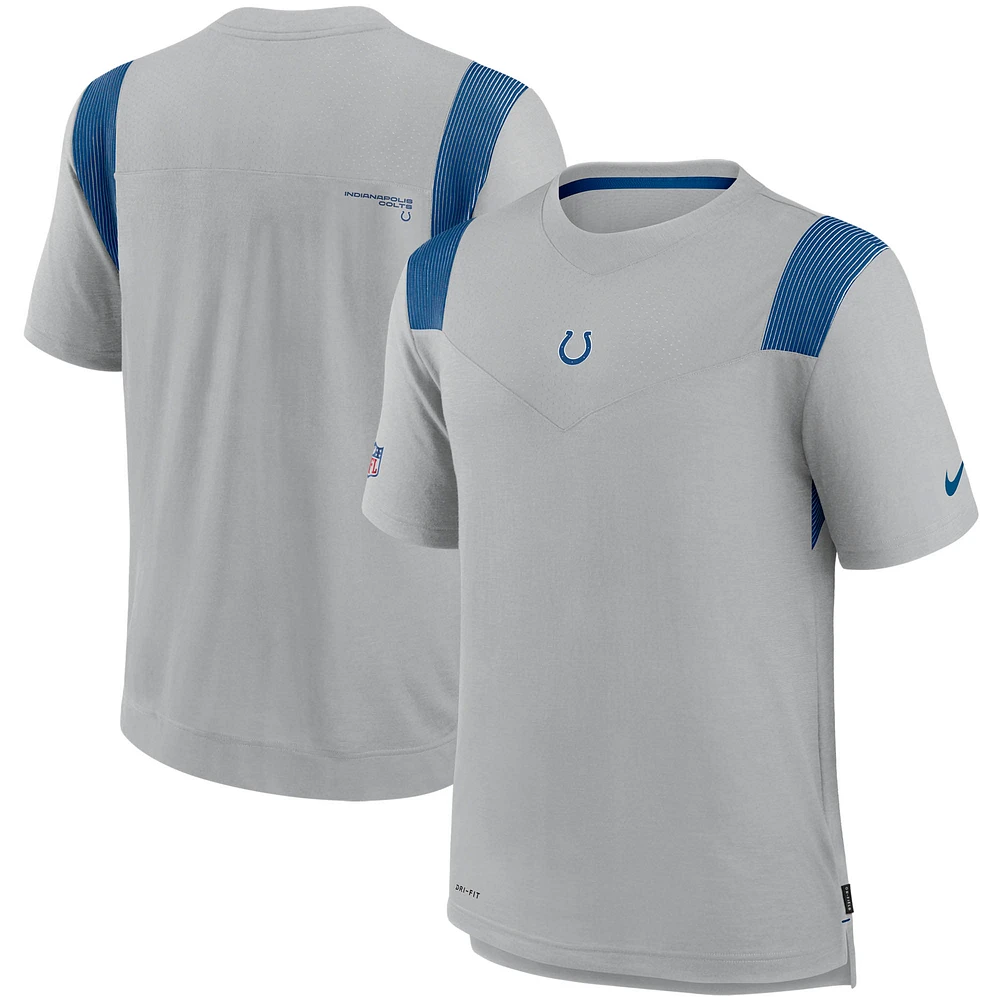 Men's Nike Gray Indianapolis Colts Sideline Player UV Performance T-Shirt