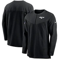 Men's Nike Black New York Jets Sideline Half-Zip UV Performance Jacket