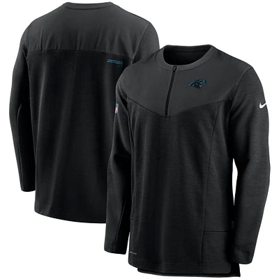 Men's Nike Black Carolina Panthers Sideline Half-Zip UV Performance Jacket