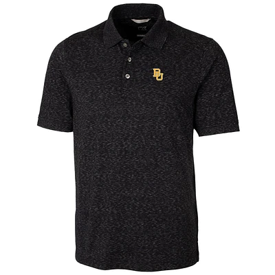 Men's Cutter & Buck Black Baylor Bears Big Tall Advantage Space Dye Polo