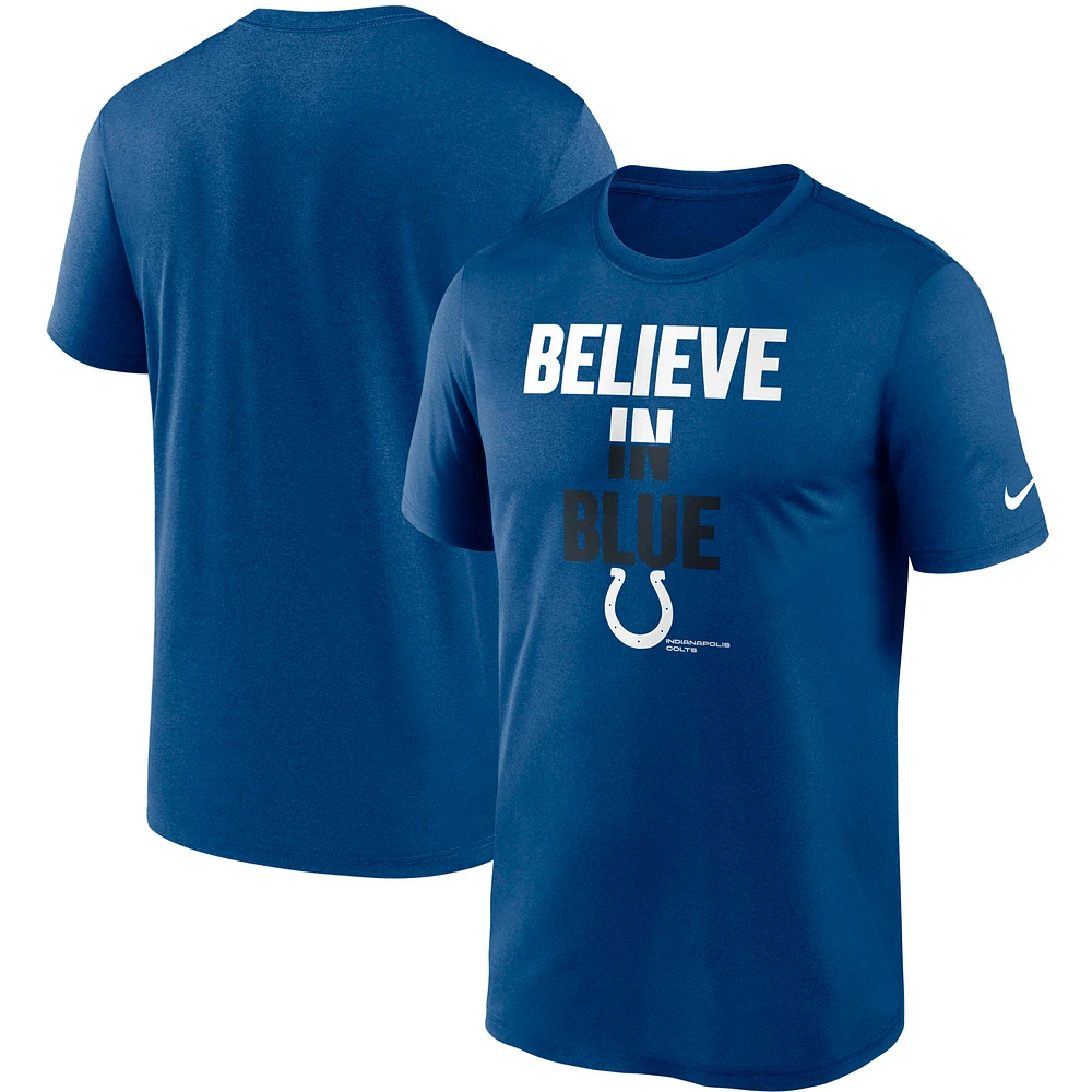 Men's Nike  Royal Indianapolis Colts Legend Local Phrase Performance T-Shirt