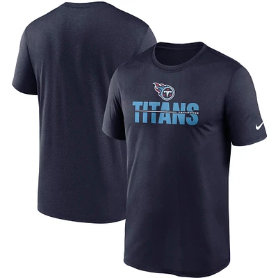 Men's Nike Navy Tennessee Titans Legend Microtype Performance T-Shirt