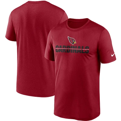 Men's Nike Cardinal Arizona Cardinals Legend Microtype Performance T-Shirt