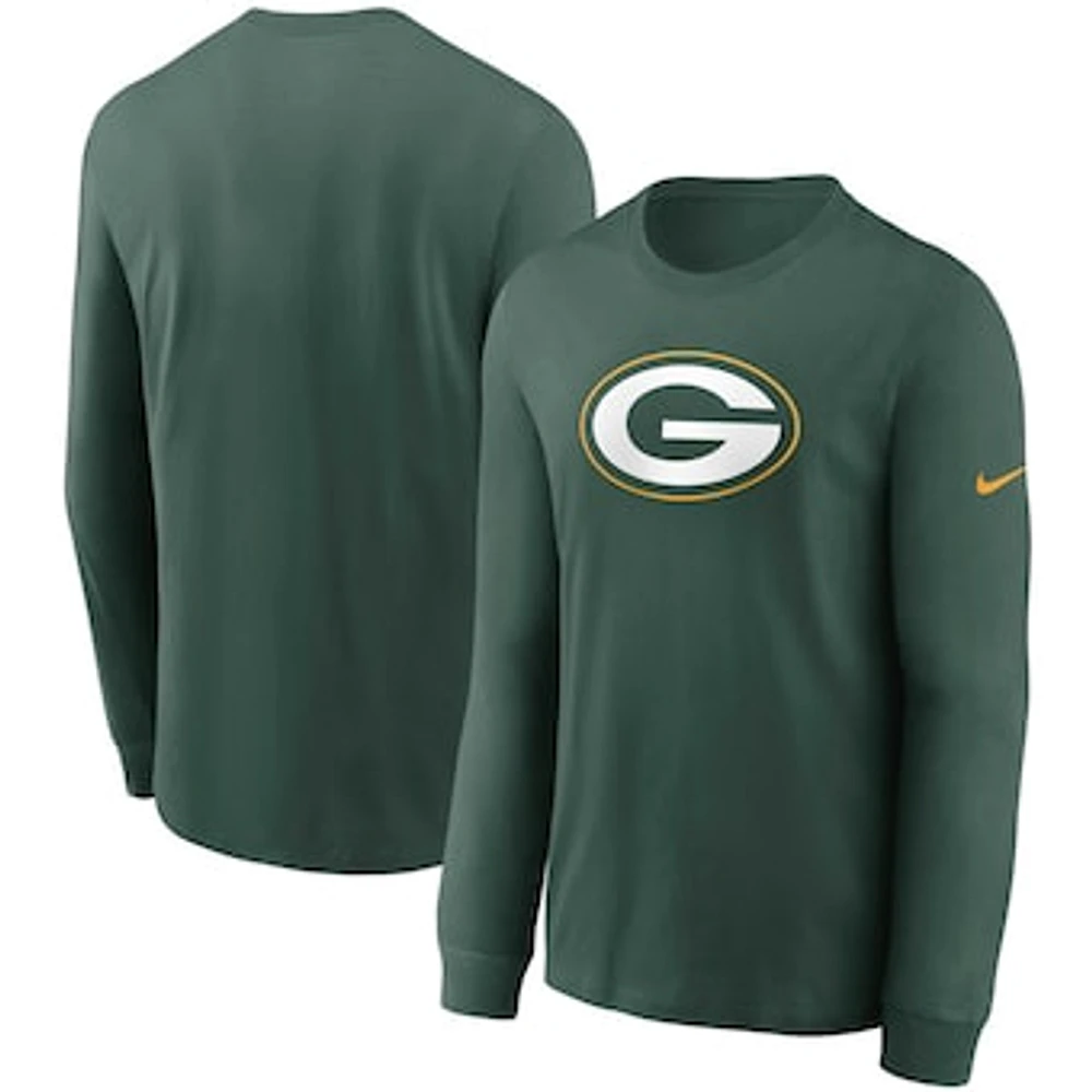 Men's Nike Green Green Bay Packers Primary Logo Long Sleeve T-Shirt