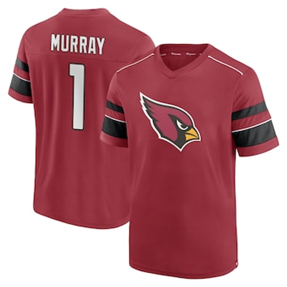 Men's Fanatics Kyler Murray Cardinal Arizona Cardinals Hashmark Name & Number V-Neck T-Shirt