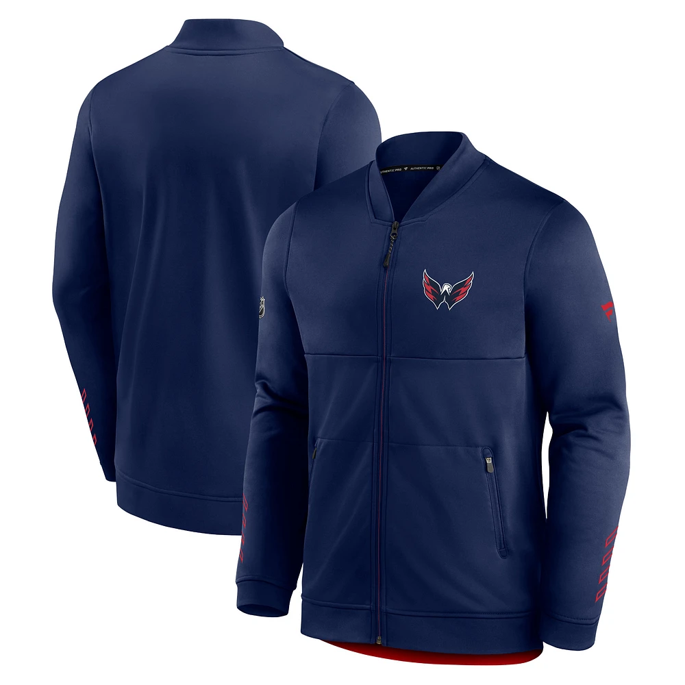 Men's Navy Washington Capitals Locker Room Full-Zip Jacket