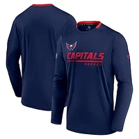 Men's Fanatics Navy Washington Capitals Authentic Pro Locker Room Long Sleeve T-Shirt