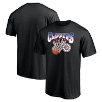 Men's Fanatics Black LA Clippers Balanced Floor T-Shirt