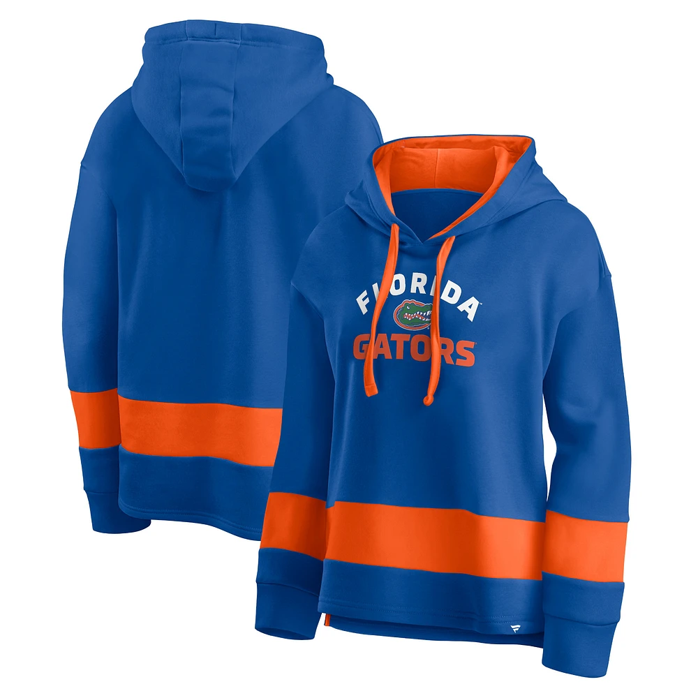 Women's Fanatics Royal Florida Gators Block Party Arched Pullover Hoodie