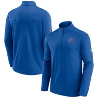 Men's Royal New York Islanders Authentic Pro Travel and Training Quarter-Zip Jacket