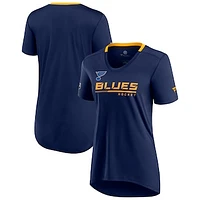 Women's Navy St. Louis Blues Authentic Pro Locker Room T-Shirt