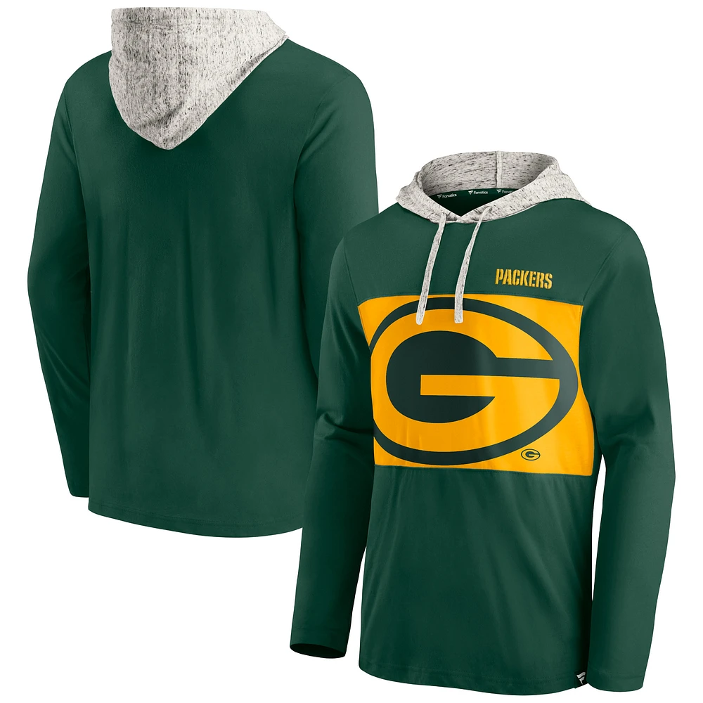 Men's Fanatics Green Bay Packers Long Sleeve Hoodie T-Shirt