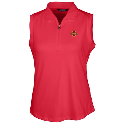 Women's Cutter & Buck Cardinal Iowa State Cyclones Forge Sleeveless Polo