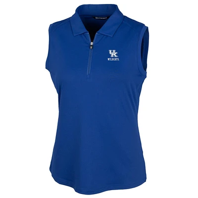 Women's Cutter & Buck Royal Kentucky Wildcats Forge Logo Sleeveless Polo