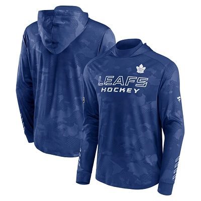 Men's Fanatics Blue Toronto Maple Leafs Authentic Pro Locker Room Camo - Pullover Hoodie