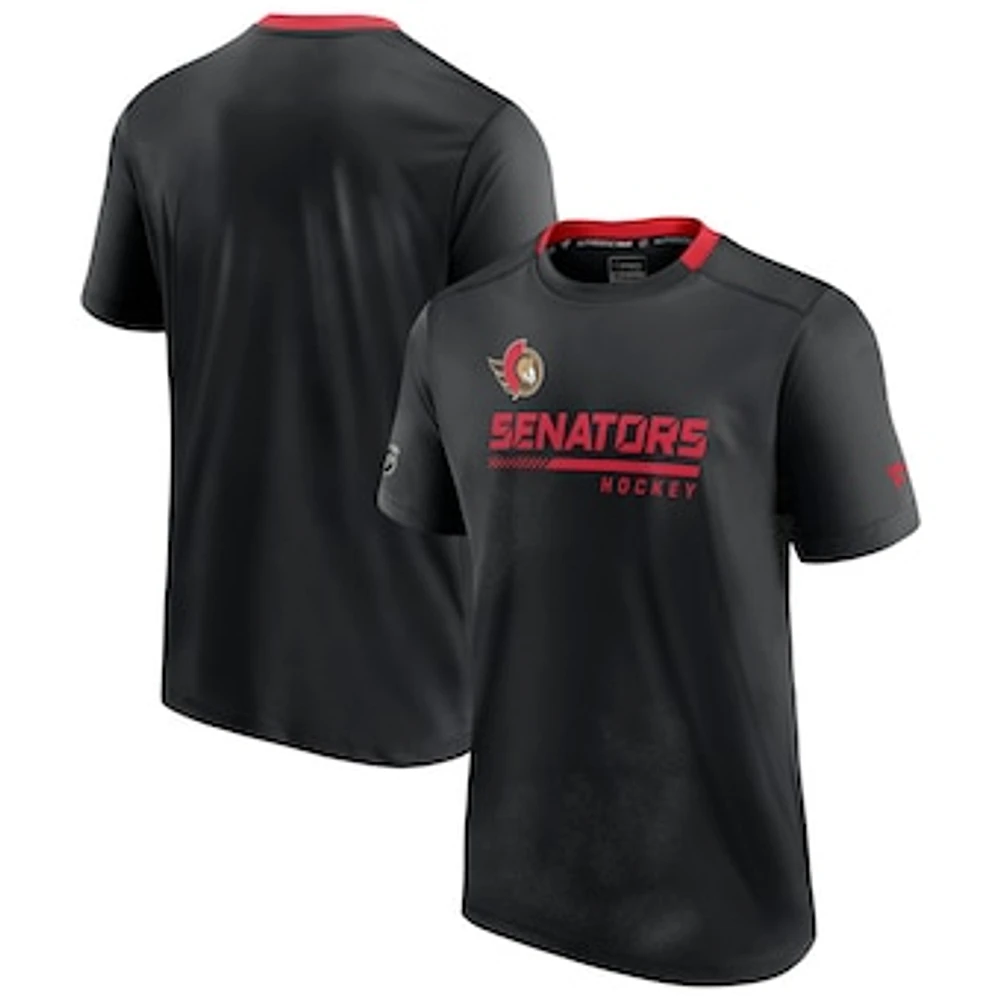 Men's Fanatics Black Ottawa Senators Authentic Pro Locker Room - T-Shirt