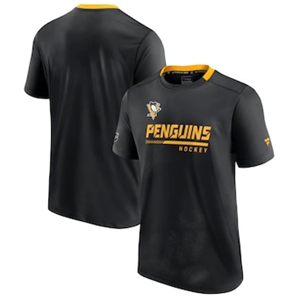 Men's Fanatics Black Pittsburgh Penguins Authentic Pro Locker Room - T-Shirt