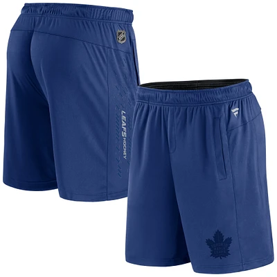 Men's Fanatics Blue Toronto Maple Leafs Logo Authentic Pro Travel and Training - Shorts