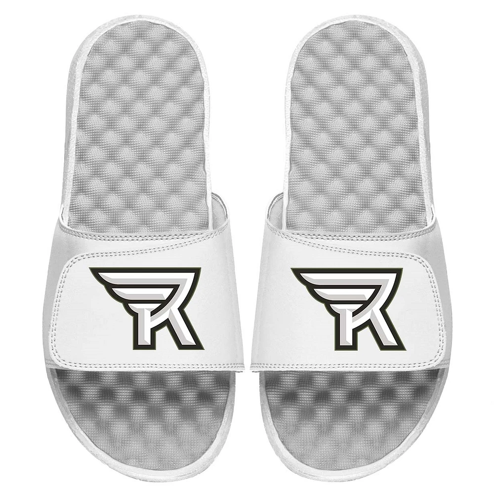 Youth ISlide White Rochester Knighthawks Primary Logo Slide Sandals