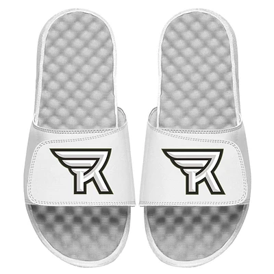 Youth ISlide White Rochester Knighthawks Primary Logo Slide Sandals