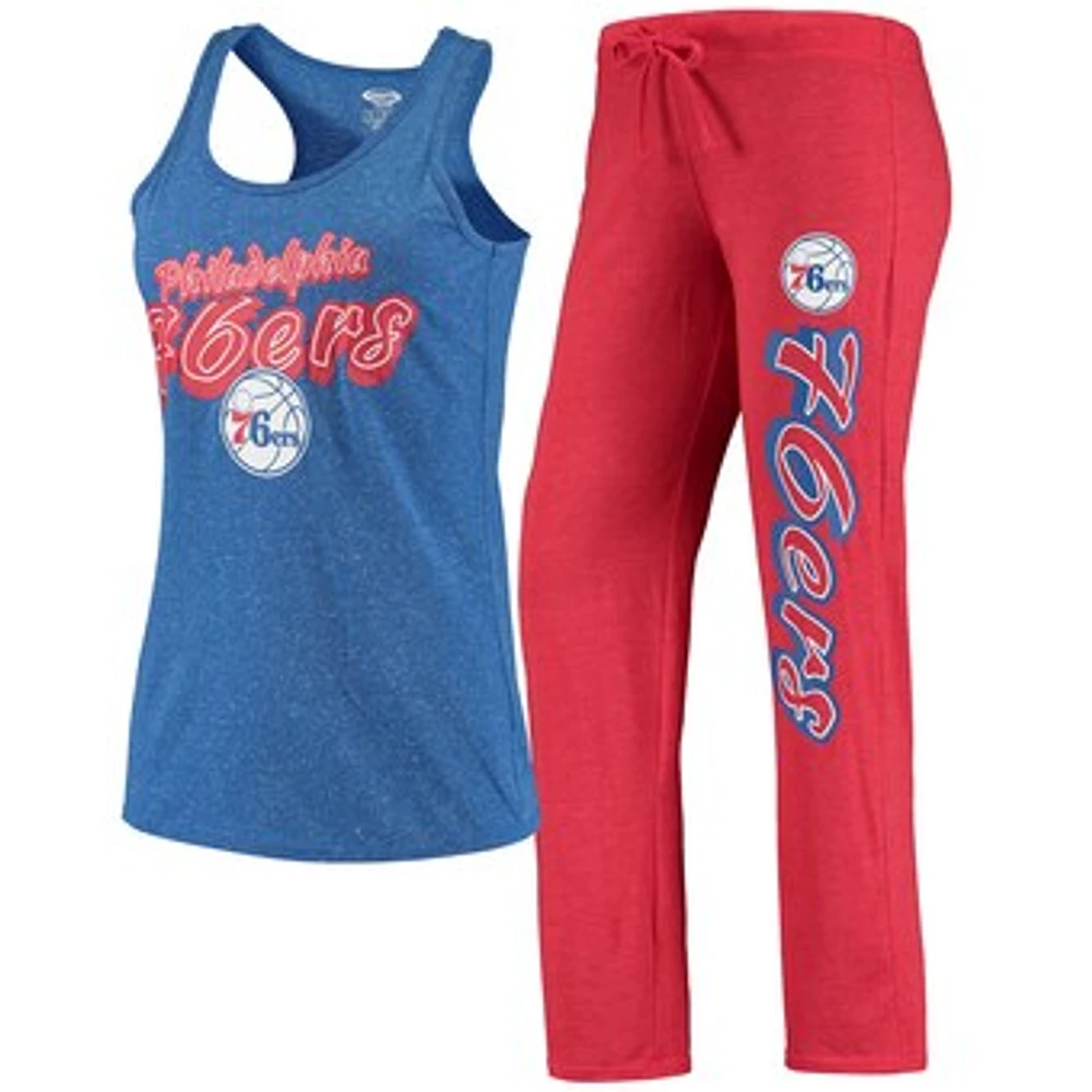 Women's Concepts Sport Red/Royal Philadelphia 76ers Racerback Tank Top & Pants Sleep Set