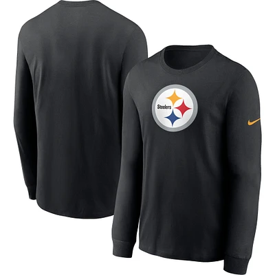 Men's Nike Black Pittsburgh Steelers Primary Logo - Long Sleeve T-Shirt