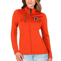 Women's Antigua /Charcoal Philadelphia Flyers Generation Full-Zip Pullover Jacket