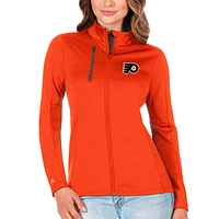Women's Antigua /Charcoal Philadelphia Flyers Generation Full-Zip Pullover Jacket