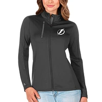 Women's Antigua Charcoal/Silver Tampa Bay Lightning Generation Full-Zip Pullover Jacket