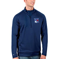 Men's Antigua Royal New York Rangers Generation Big & Tall Quarter-Zip Pullover Jacket