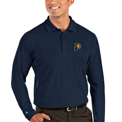 Men's Antigua Navy Indiana Pacers Tribute Long Sleeve Polo