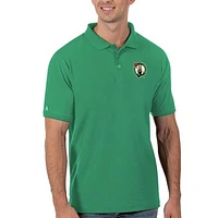 Men's Antigua Green Boston Celtics Legacy Pique Polo