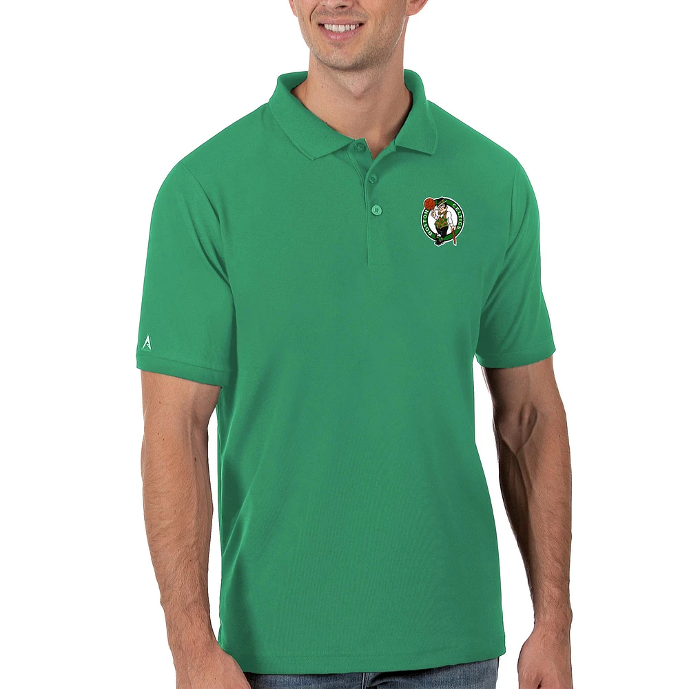 Men's Antigua Green Boston Celtics Legacy Pique Polo