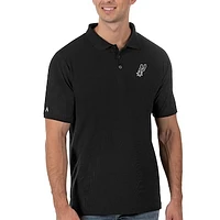 Men's Antigua Black San Antonio Spurs Legacy Pique Polo