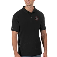 Men's Antigua Black Toronto Raptors Legacy Pique Polo