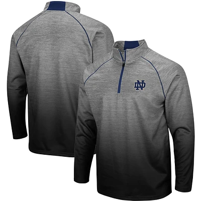 Men's Colosseum Heathered Gray Notre Dame Fighting Irish Sitwell Raglan Quarter-Zip Jacket