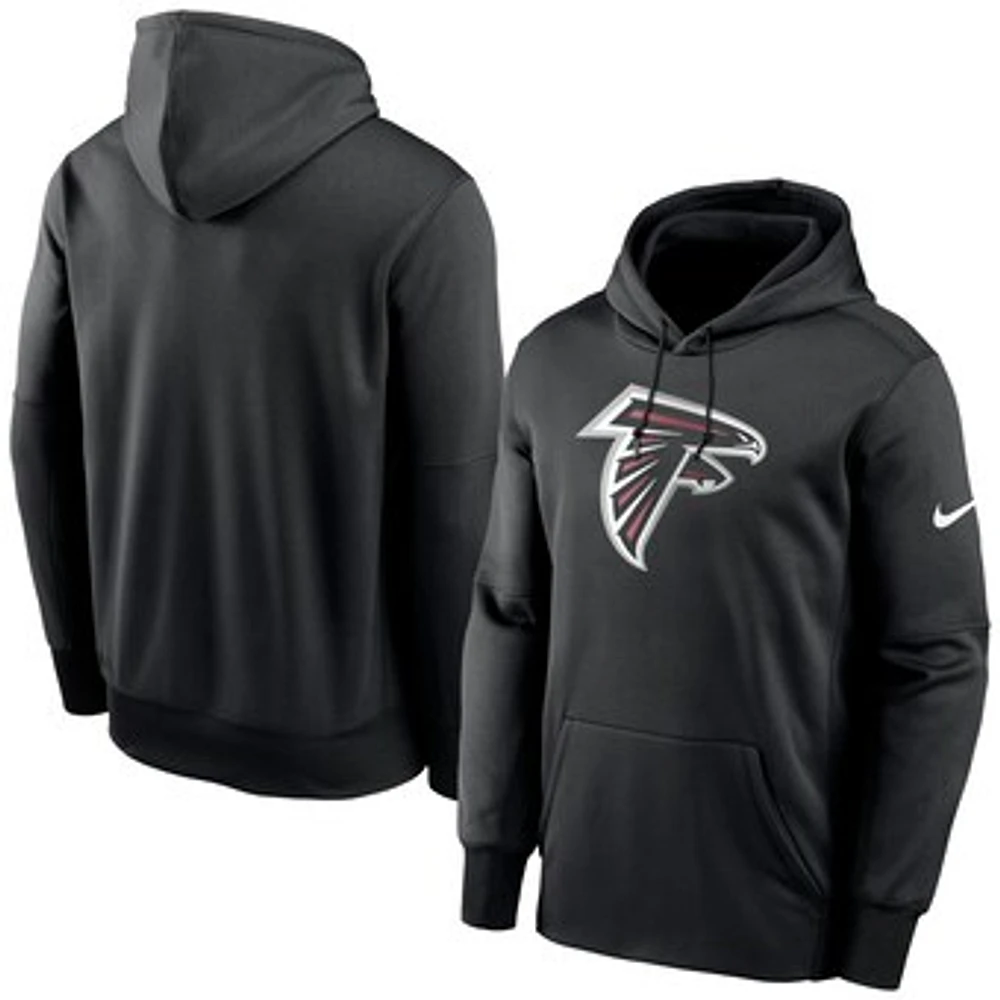 Men's Nike Black Atlanta Falcons Primary Logo Therma Pullover Hoodie