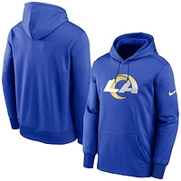 Men's Nike Royal Los Angeles Rams Primary Logo Therma Performance Pullover Hoodie