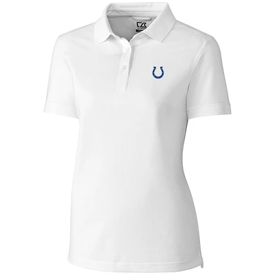 Women's Cutter & Buck White Indianapolis Colts Advantage Polo