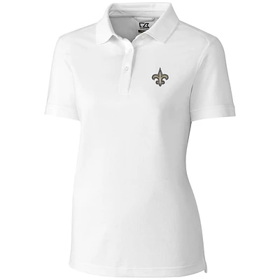 Women's Cutter & Buck White New Orleans Saints Advantage Polo