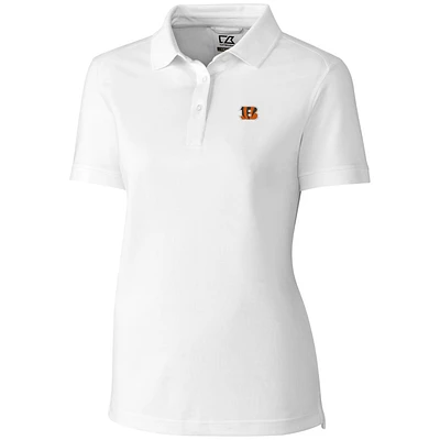 Women's Cutter & Buck White Cincinnati Bengals Advantage Polo