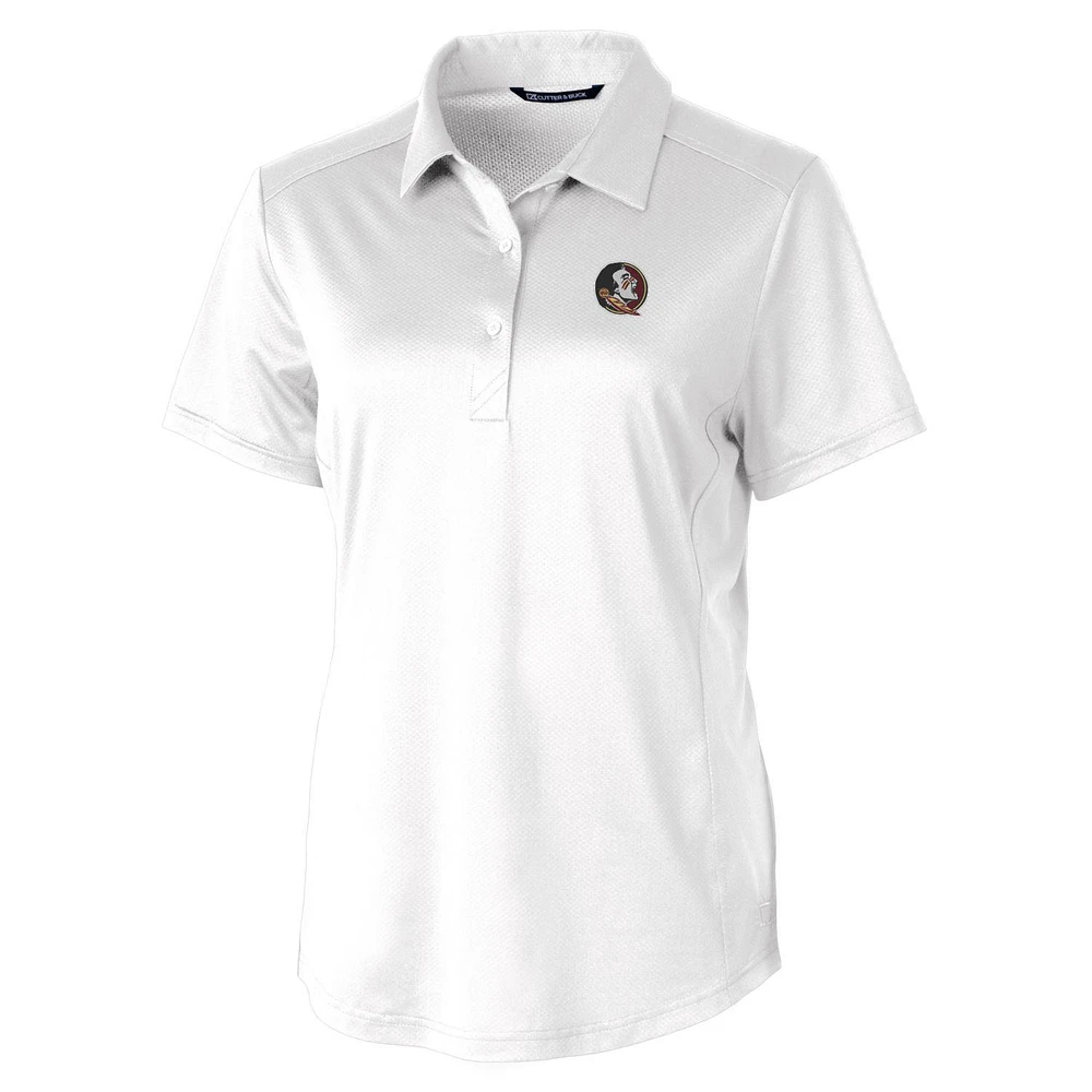 Women's Cutter & Buck White Florida State Seminoles Prospect Polo